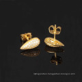 Women Crystal 18K Gold Plating Copper Drop Earrings